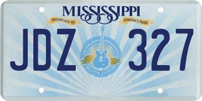 MS license plate JDZ327