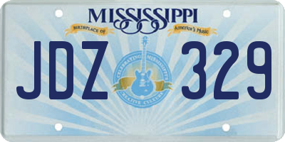 MS license plate JDZ329