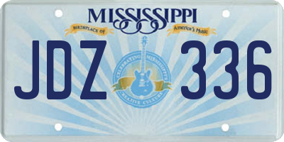 MS license plate JDZ336