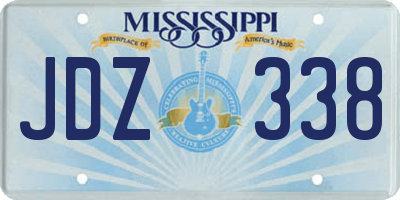 MS license plate JDZ338
