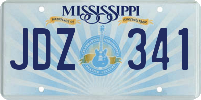 MS license plate JDZ341