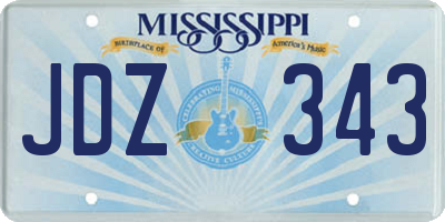 MS license plate JDZ343