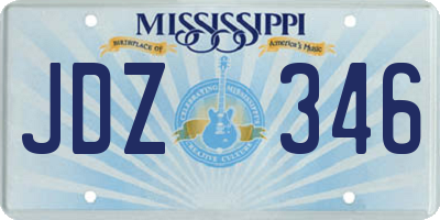 MS license plate JDZ346
