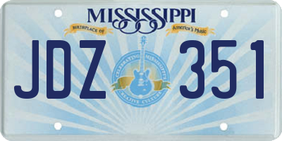 MS license plate JDZ351