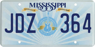 MS license plate JDZ364