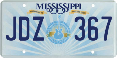 MS license plate JDZ367