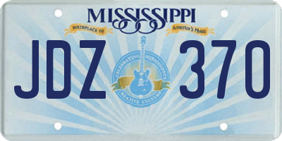 MS license plate JDZ370