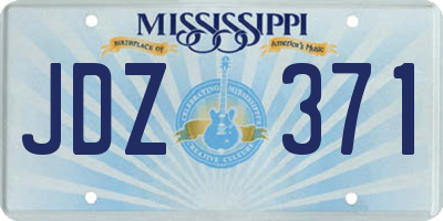MS license plate JDZ371