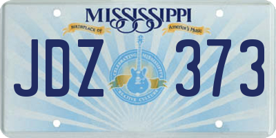 MS license plate JDZ373