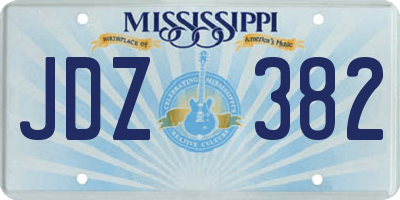 MS license plate JDZ382