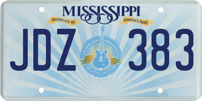 MS license plate JDZ383