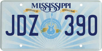 MS license plate JDZ390