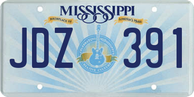 MS license plate JDZ391
