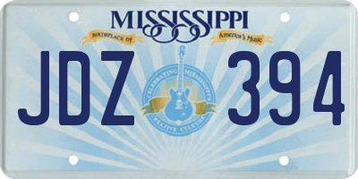 MS license plate JDZ394