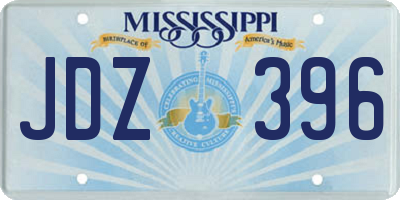 MS license plate JDZ396