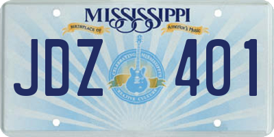 MS license plate JDZ401