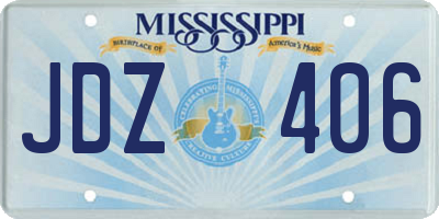 MS license plate JDZ406