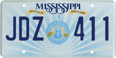 MS license plate JDZ411