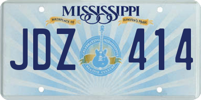 MS license plate JDZ414