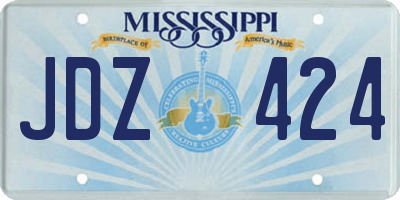 MS license plate JDZ424