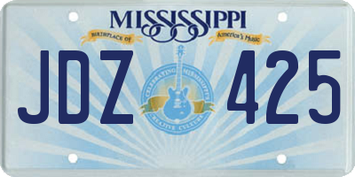 MS license plate JDZ425