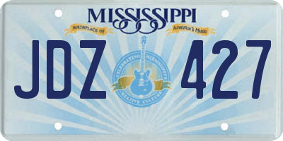 MS license plate JDZ427