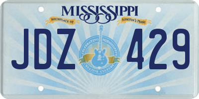 MS license plate JDZ429