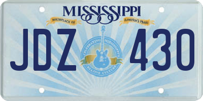 MS license plate JDZ430