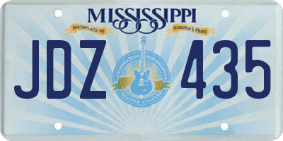MS license plate JDZ435