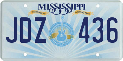 MS license plate JDZ436