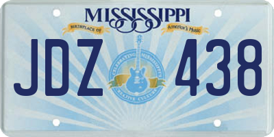 MS license plate JDZ438