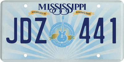 MS license plate JDZ441