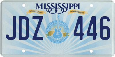 MS license plate JDZ446
