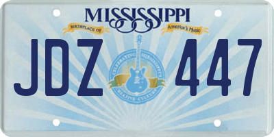 MS license plate JDZ447