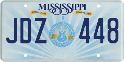 MS license plate JDZ448
