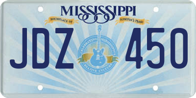 MS license plate JDZ450