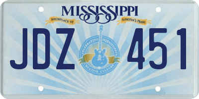 MS license plate JDZ451