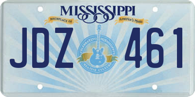 MS license plate JDZ461