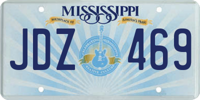 MS license plate JDZ469