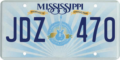 MS license plate JDZ470
