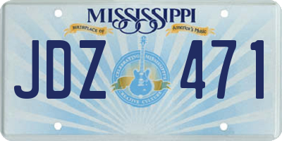 MS license plate JDZ471