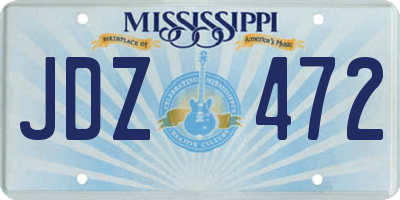 MS license plate JDZ472
