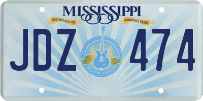 MS license plate JDZ474