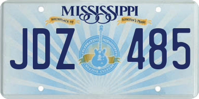 MS license plate JDZ485