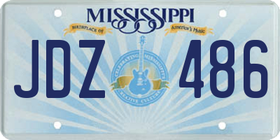 MS license plate JDZ486