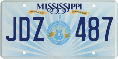 MS license plate JDZ487