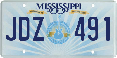 MS license plate JDZ491