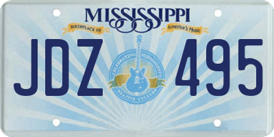 MS license plate JDZ495
