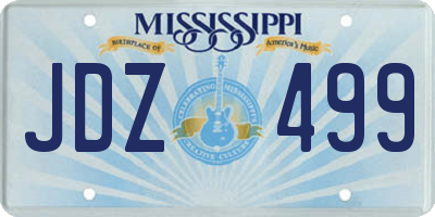 MS license plate JDZ499