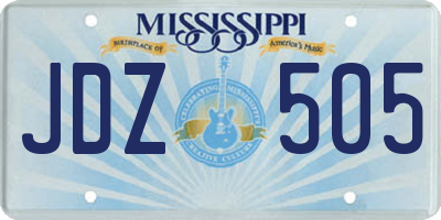 MS license plate JDZ505